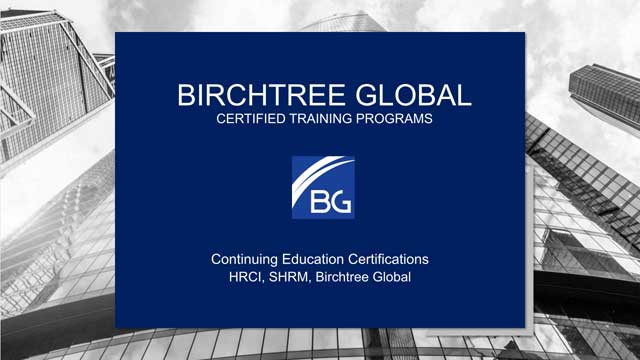 Birchtree Global Certified Training Programs - Continuing Education Certifications